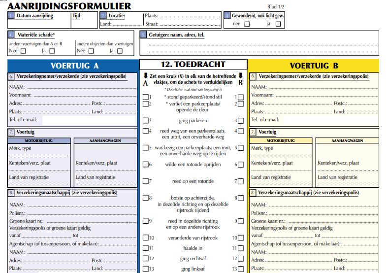 afbeelding schadeformulier